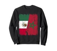 Messico Marocco Half Flag Mexican Maroccan Heritage Jersey Felpa