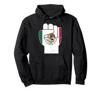Messico Pugno Bandiera Messicana Viva Messico Latino Pride Felpa con Cappuccio
