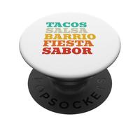 Messico Tacos Salsa Barrio Fiesta Sabor PopSockets PopGrip Adesivo