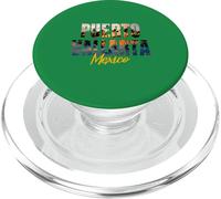 messico, tramonto, palme, orizzonte, dentro, puerto, vallarta, testo PopSockets PopGrip per MagSafe