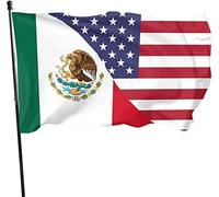 Messico USA Bandiera dell'amicizia 3x5 Ft Stampa su un lato Banner bandiera della famiglia di benvenuto