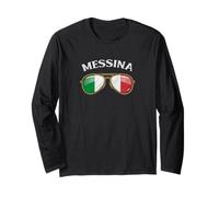 Messina Italy Vintage Flag Sunglasses Maglia a Manica