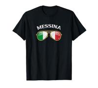Messina Italy Vintage Flag Sunglasses Maglietta