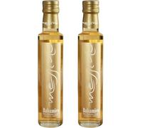 Messino Aceto Balsamico Bianco Greco - Confezione 2 x 250 ml (Totale 500 ml) - Aceto di Vino Bianco con Mosto d’Uva Concentrato, Senza Zuccheri Aggiunti, Certificato ISO 22000:2018