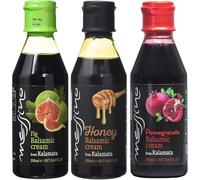 Messino Creme Balsamiche Greche Gourmet Mix: Creme Balsamiche al Fico, Miele e Melograno, Confezione da 3 x 250 ml (Totale: 750 ml)