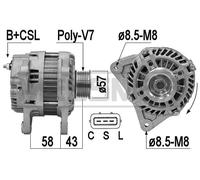 MESSMER Alternatore Generatore 110A 14V Per Nissan Juke 1.6 209347A
