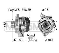 MESSMER Alternatore Generatore 130A 14V per Toyota Corolla 1.6 Vvt-I 2.0 D-4D