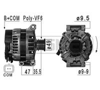 Messmer Alternatore Generatore 150A 14V Per Peugeot 207 CC 1.6 16V 1.4