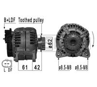 MESSMER Alternatore Generatore 150A 14V Per VW Transporter V Bus 2.5 TDI