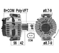 MESSMER Alternatore Generatore 180A 14V per Mercedes-Benz Modello T