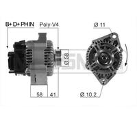 MESSMER Alternatore Generatore 75A 14V per Smart Cabrio 0.6 0.7 0.8 CDI