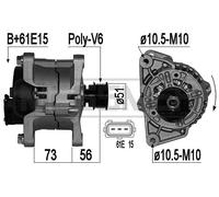 MESSMER Alternatore Generatore 90A 14V per BMW Serie 3 Compact 316 TI 318