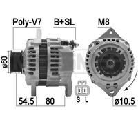 MESSMER Alternatore Generatore 90A 14V per Isuzu I 3.0 Ditd 4x4