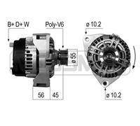 Messmer Alternatore Generatore 90A 14V Per Mercedes-Benz E-Class T-Modello 300