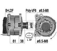 MESSMER Dinamo Alternatore 140A 14V per VW Polo 1.2 TSI 209499A
