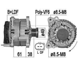 MESSMER Dinamo Alternatore 140A 14V per VW Polo 1.2 TSI 209499A