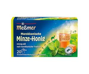 Meßmer Ländertee Marokkanische Minze-Miele | 20 Sacchetti di Tè | Miscela di Tè alla Menta Krause con Aroma di Miele | Gusto Mentolato-Dolce