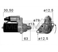 Messmer Starter 1.1 KW Adatto Per VW Polo 1.2 TSI 1.4 Golf VI Audi A3 220674A