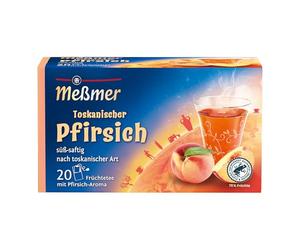 Meßmer Tè paese pesca toscana | Tè alla frutta con arma di pesca | 20 bustine di tè | dolce e succosa