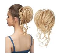 Messy Bun Extension Tousled Updo Extension capelli elastici ricci per donne Ponytail Extension (Light Honey Blonde)
