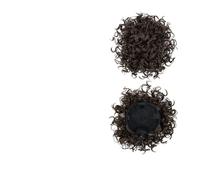 Messy bun hair piece, Chignon riccio con coulisse Parrucchino sintetico for chignon da donna Coda di cavallo con coulisse Estensioni dei capelli con clip for coda riccia crespa,Hair bun wig(Brown)