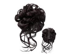 Messy Bun Hair Piece, Claw Clip Hair Extension, Volumizing Curly Updo Style, Easy Ponytail Holder Attachment, Styling Hairpieces for Weddings, Dating, Casual, Events, 5.91 Inches
