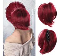 Messy Bun Hair Piece, Claw Clip Ponytail Bun, Bun Ponytail Extensions, Thick Soft Natural Looking Daily, Natural Straight Synthetic Fully Fake Hairpieces For Women Girls (99J)