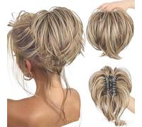 Messy Bun Hair Piece, Claw Clip Ponytail Bun, Bun Ponytail Extensions, Thick Soft Natural Looking Daily, Natural Straight Synthetic Fully Fake Hairpieces For Women Girls (12H613)