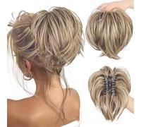 Messy Bun Hair Piece, Claw Clip Ponytail Bun, Bun Ponytail Extensions, Thick Soft Natural Looking Daily, Natural Straight Synthetic Fully Fake Hairpieces For Women Girls (18H613)