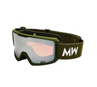 MessyWeekend Ferdi, occhiali da sci, verde Onesize Army Silver Mirrored