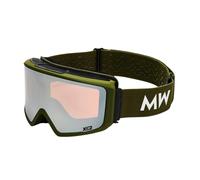 MessyWeekend Flip XE2, maschere da sci, verde Onesize Army Silver Mirrored