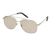 MessyWeekend Occhiali da sole unisex per adulti, argento OS