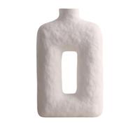 Mestieri moderni vasi in ceramica naturale superficie strutturata scavata quadrato composizione floreale contenitore accento casa vasi decorativi in ceramica regalo
