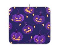 Mestieri Viola Luci di Halloween piatto mat cucina pad per contatore scolapiatti con tappetino bottiglia asciugatrice mat 16 x 18