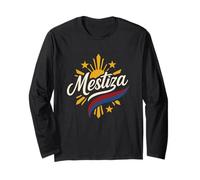 Mestiza - metà Filippina - Bandiera delle Filippine - Donne Filippine Maglia a Manica
