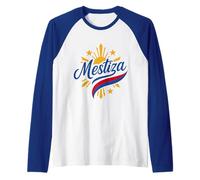 Mestiza - metà Filippina - Bandiera delle Filippine - Donne Filippine Maglia con Maniche Raglan