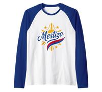 Mestizo - metà Filippina - Bandiera delle Filippine - Uomini Filippini Maglia con Maniche Raglan