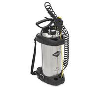 MESTO 3618P - Nebulizzatore ad alta pressione, capacità 10 l, 6 bar, in acciaio INOX, con supporto laterale, stabile, con tubo a spirale, multicolore