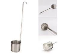 Mestolo da vino in acciaio inox, 500 ml, con gancio lungo manico per vino, contenitore per versare mestolo