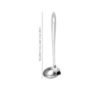 Mestolo ergonomico Manico lungo in acciaio inox scolapasta cucchiaio da zuppa cucina sugo olio separatore di grassi mestoli schiumarola for cucinare per Stufati(Grande)