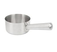 Mestolo per acqua a manico lungo, in acciaio inox, per lavare verdure e come paletta da, con finitura sabbiata. (Diámetro de tamaño pequeño: 6,5 pulgadas.)