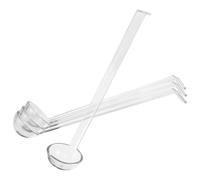 Mestolo per punch da 4 pezzi: piccolo mestolo trasparente con manico lungo,