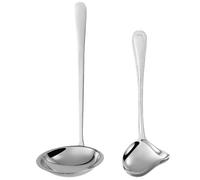 Mestolo per sugo e cucchiaio per da 2 pezzi in acciaio inossidabile con beccuccio, mestolo piccolo per, sugo, condimento, set di utensili da cucina