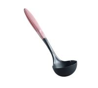 Mestolo per zuppa 2 in 1 Filtro Cucchiaio for Olio Manico Lungo Ramen Mestolo for Zuppa Schiumarola for Alimenti Colino for Pentola Calda Cucchiai Paletta for Porridge Separatore da Cucina(Pink)