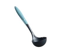 Mestolo per zuppa 2 in 1 Filtro Cucchiaio for Olio Manico Lungo Ramen Mestolo for Zuppa Schiumarola for Alimenti Colino for Pentola Calda Cucchiai Paletta for Porridge Separatore da Cucina(Blue)
