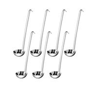 Mestolo per zuppa 7-piece Set Stainless Steel Soup Ladles with Hook End Sturdy Long Handle Serving Ladles Dishwasher Safe Spoons Kitchens Accessories