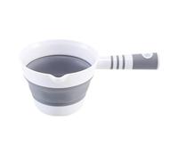 Mestolo pieghevole per acqua, portatile, cucchiaio dosatore d'acqua per campeggio, viaggi, mestolo da appendere per giardino, cucina, cucina, doccia, bagno, vita quotidiana