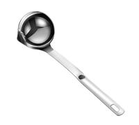 Mestolo separatore di olio, cucchiaio separatore di grasso in acciaio inox, 9,5 x 5 x 30,5 cm, cucchiaio separatore per grasso, isolamento termico, filtro antigrasso, per casa e cucina