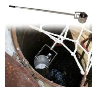 Mestolo telescopico for campionamento dell'Acqua da 500 ml/1000 ml, Bicchiere a Pendolo in Acciaio Inossidabile con Asta Estensibile, Kit for analisi dell'Acqua(1000ml,1.4-6m/5-19.7ft)