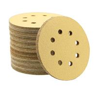 Mestool 58-AP Gold 5 Inch 8-Hole 100 Grit Dustless Hook & Loop 100-pack (100)